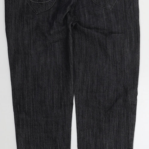 D&F Womens Black  Cotton Skinny Jeans Size 10 L26 in Regular Button