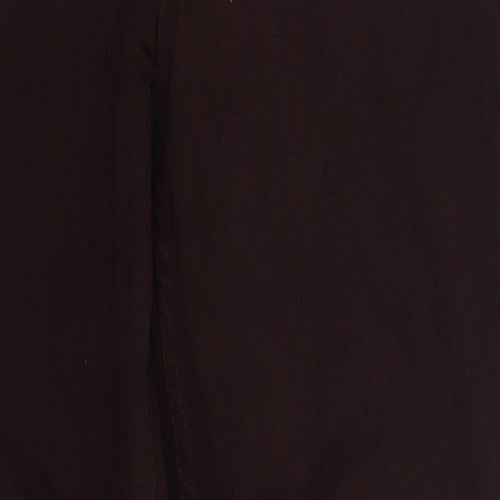 Marks and Spencer Womens Brown  Cotton Straight Jeans Size 8 L27 in Regular Button