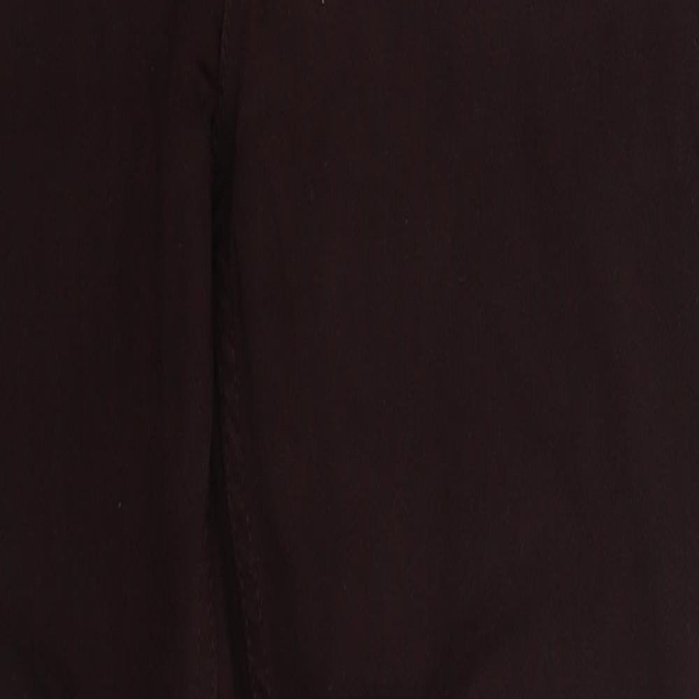 Marks and Spencer Womens Brown  Cotton Straight Jeans Size 8 L27 in Regular Button