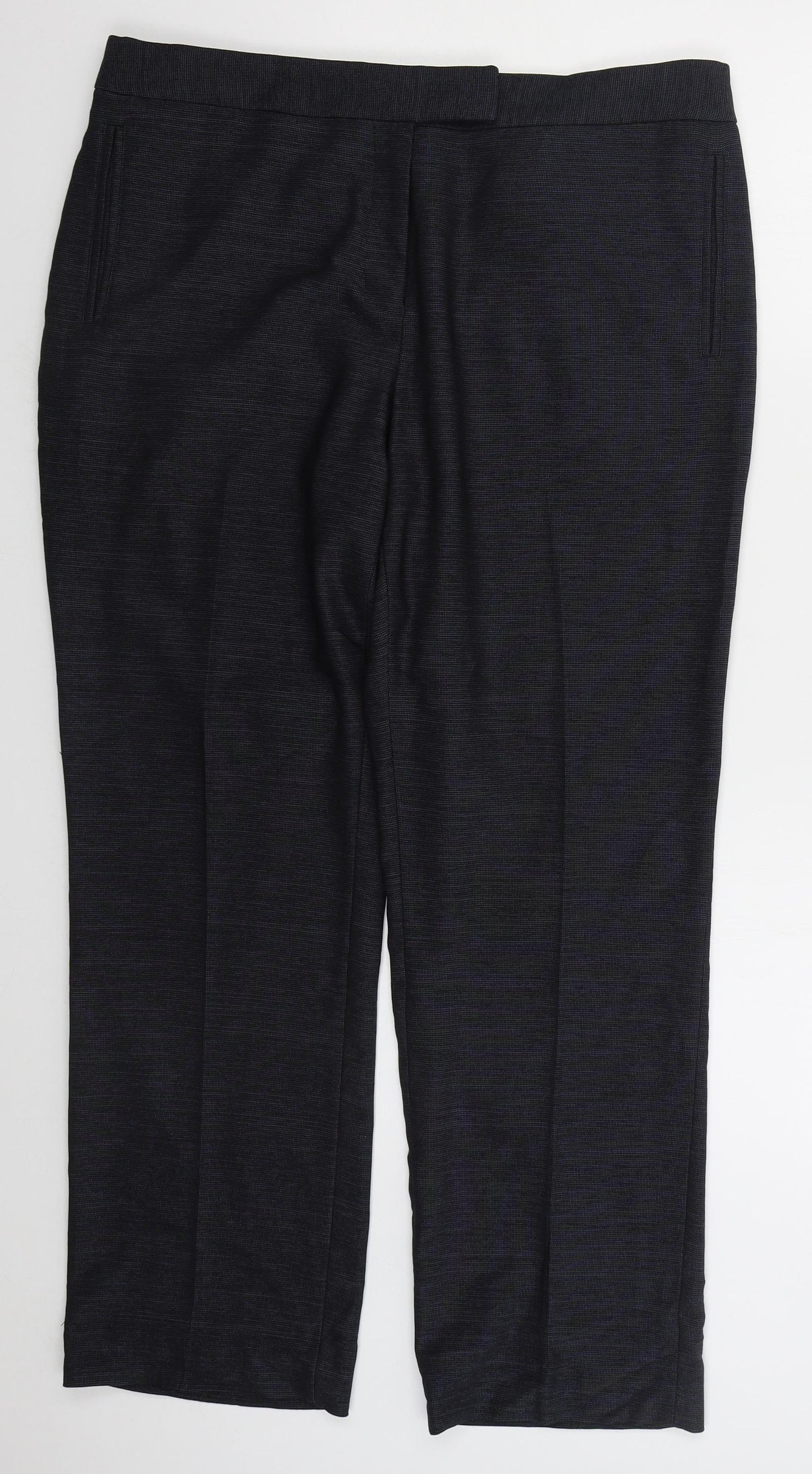 NEXT Womens Blue  Polyester Trousers  Size 36 in L28 in Regular Hook & Eye