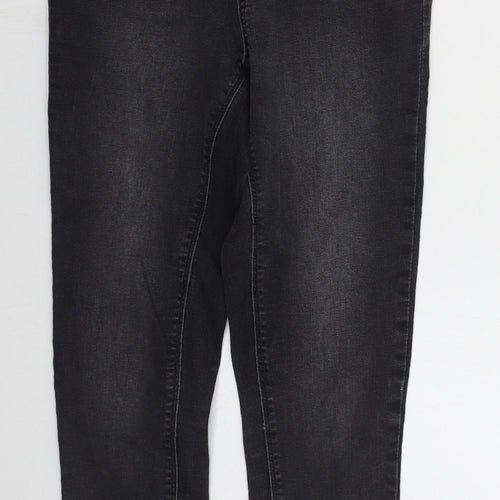 Denim Co Womens Grey  Cotton Skinny Jeans Size 12 L28 in Regular Button
