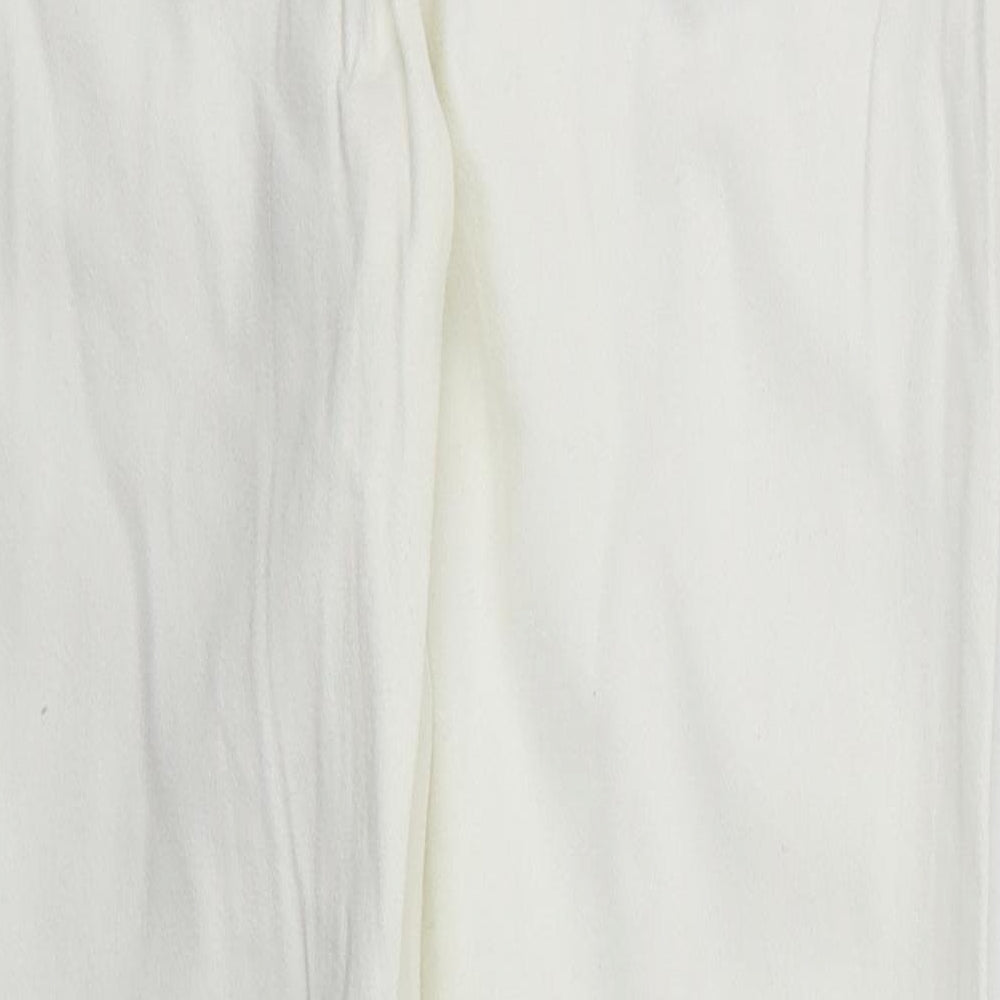 Levi's Womens White  Cotton Straight Jeans Size 34 in L29 in Regular Button