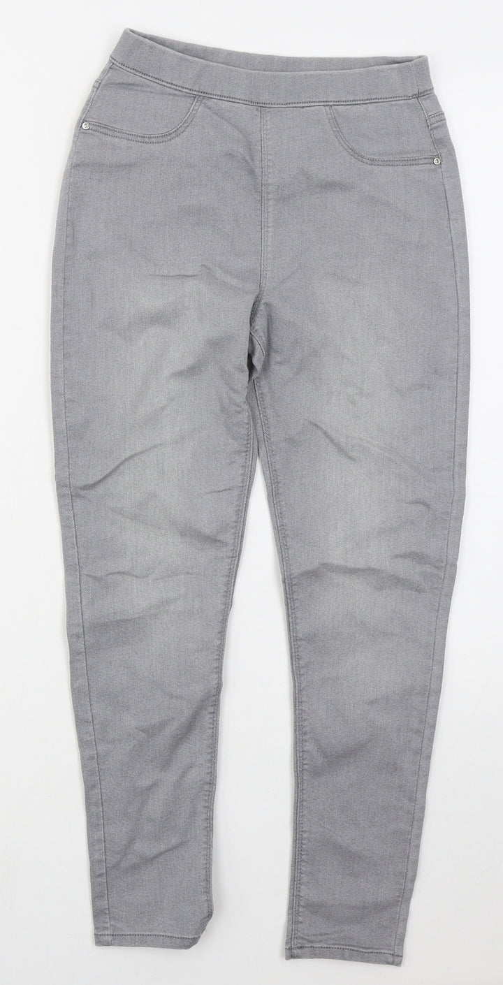Matalan Girls Grey Cotton Jegging Jeans Size 11 Years Regular