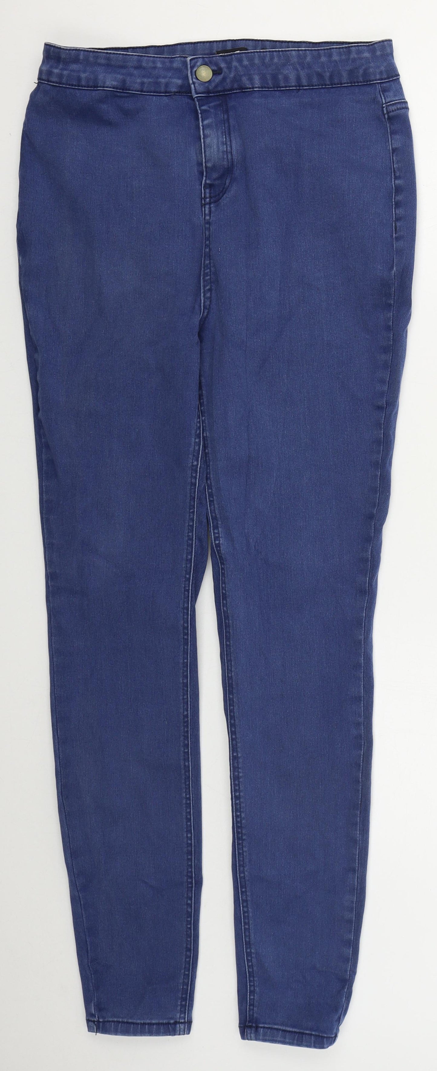TU Womens Blue  Cotton Skinny Jeans Size 16 L29 in Regular Button
