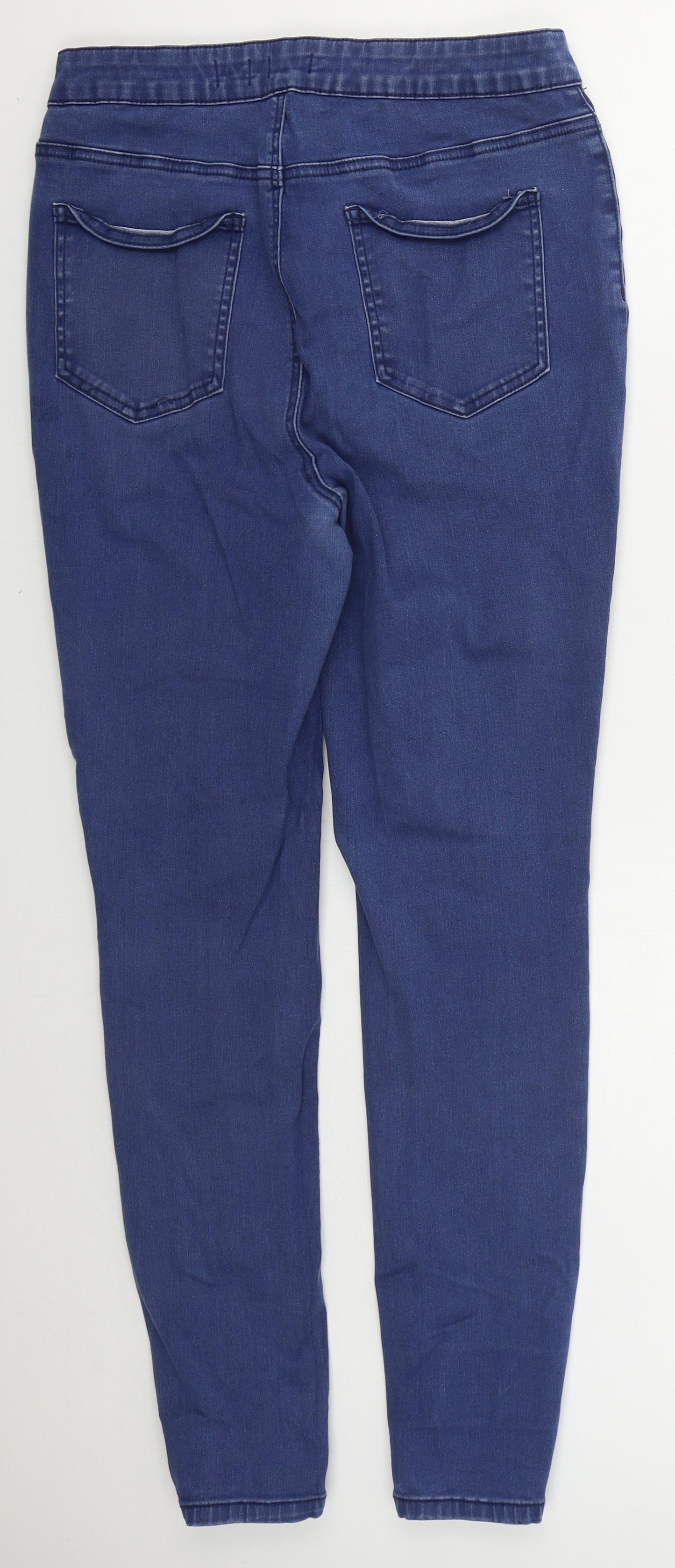 TU Womens Blue  Cotton Skinny Jeans Size 16 L29 in Regular Button