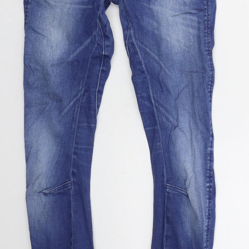 G-Star Womens Blue  Cotton Skinny Jeans Size 24 in L29 in Regular Button