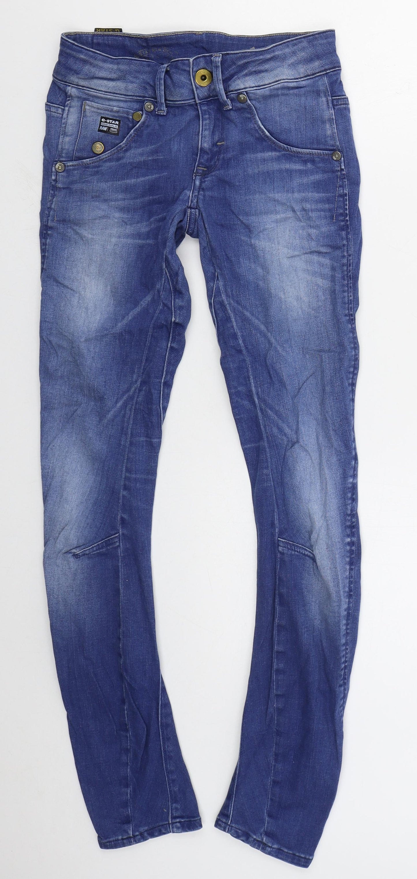 G-Star Womens Blue  Cotton Skinny Jeans Size 24 in L29 in Regular Button