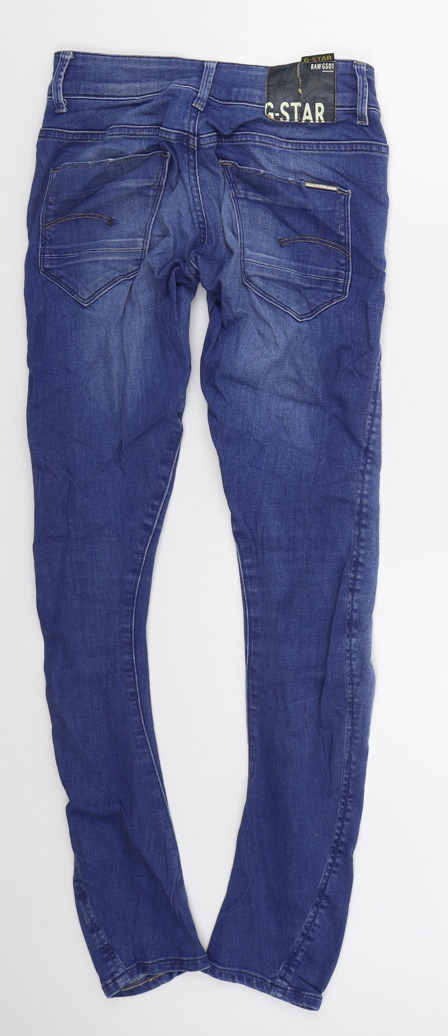 G-Star Womens Blue  Cotton Skinny Jeans Size 24 in L29 in Regular Button
