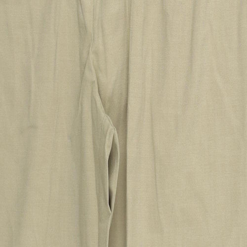 NEXT Womens Beige  Polyester Trousers  Size 14 L30 in Regular Button