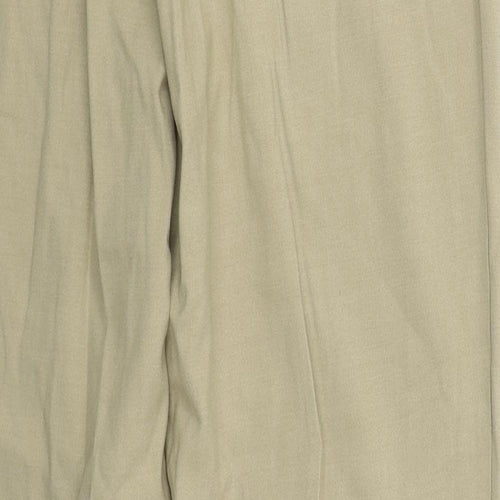 NEXT Womens Beige  Polyester Trousers  Size 14 L30 in Regular Button