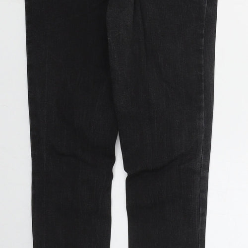 Denim Co Womens Black  Cotton Skinny Jeans Size 10 L29 in Regular Button