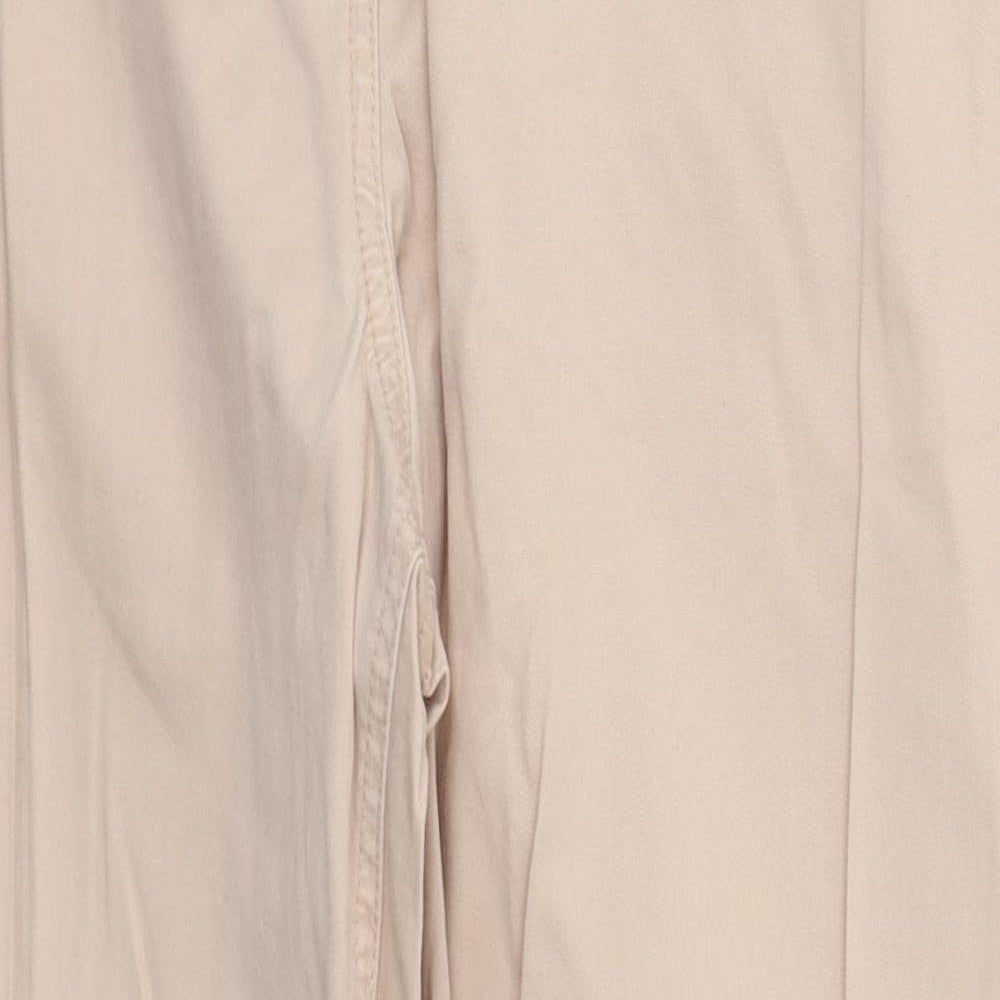 Debenhams Womens Pink  Cotton Trousers  Size 14 L29 in Regular Button