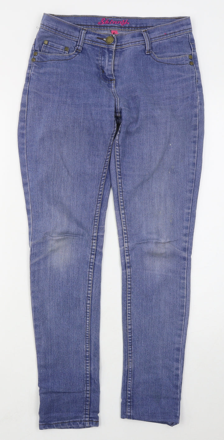 Denim Co Womens Blue Cotton Skinny Jeans Size 8 L30 in Regular Button