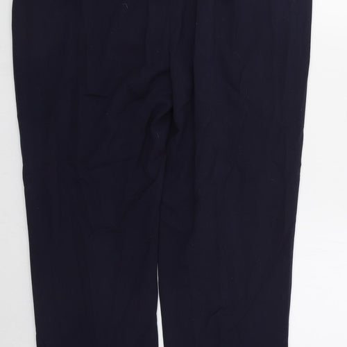 Marks and Spencer Womens Black  Polyester Trousers  Size 18 L30 in Regular Hook & Eye
