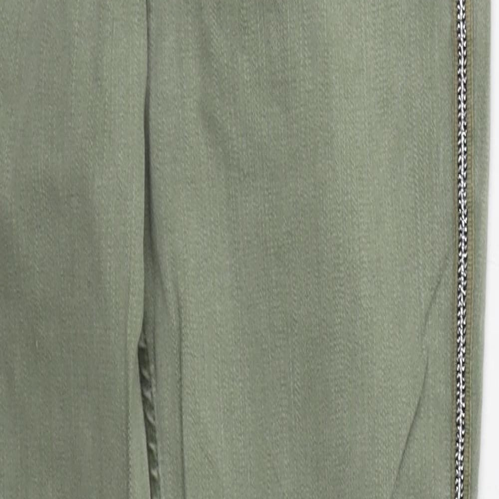 Marks and Spencer Womens Green  Cotton Skinny Jeans Size 12 L27 in Regular Button