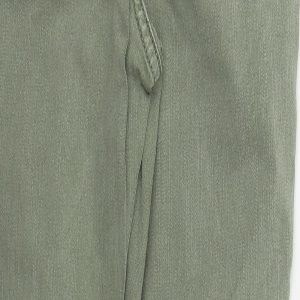Marks and Spencer Womens Green  Cotton Skinny Jeans Size 12 L27 in Regular Button