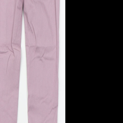 NEXT Womens Pink  Cotton Skinny Jeans Size 6 L29 in Regular Button