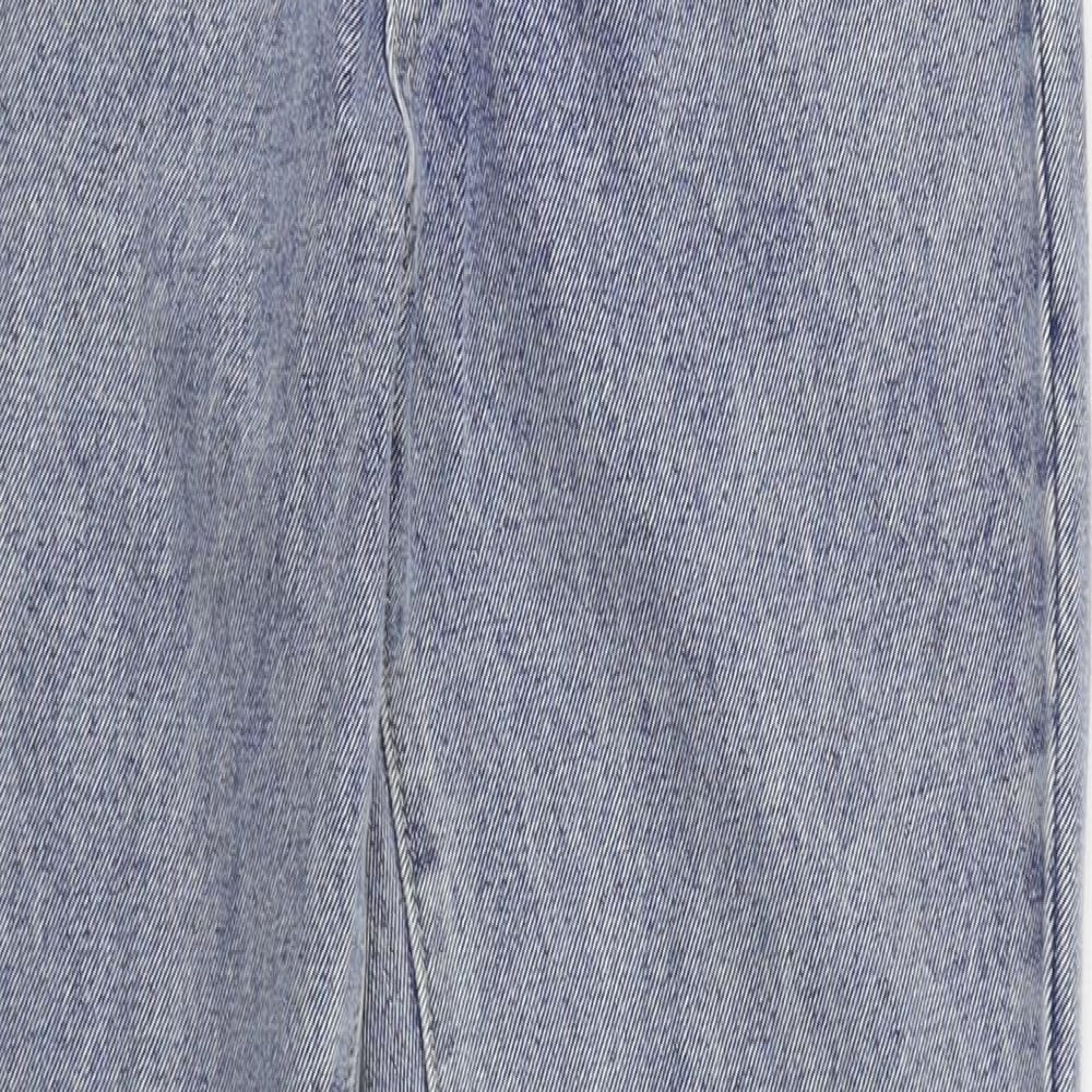 Nasty Gal Womens Blue  Cotton Bootcut Jeans Size 6 L32 in Regular Button - Stars