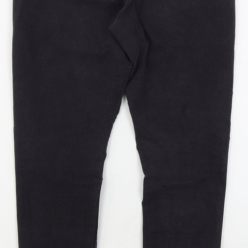 Denim Co Womens Black  Cotton Skinny Jeans Size 16 L28 in Regular Button