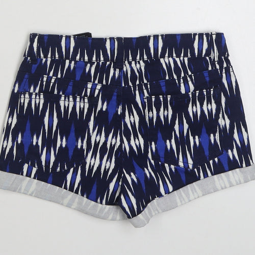 H&M Girls Blue Striped Cotton Hot Pants Shorts Size 11 Years  Regular Zip
