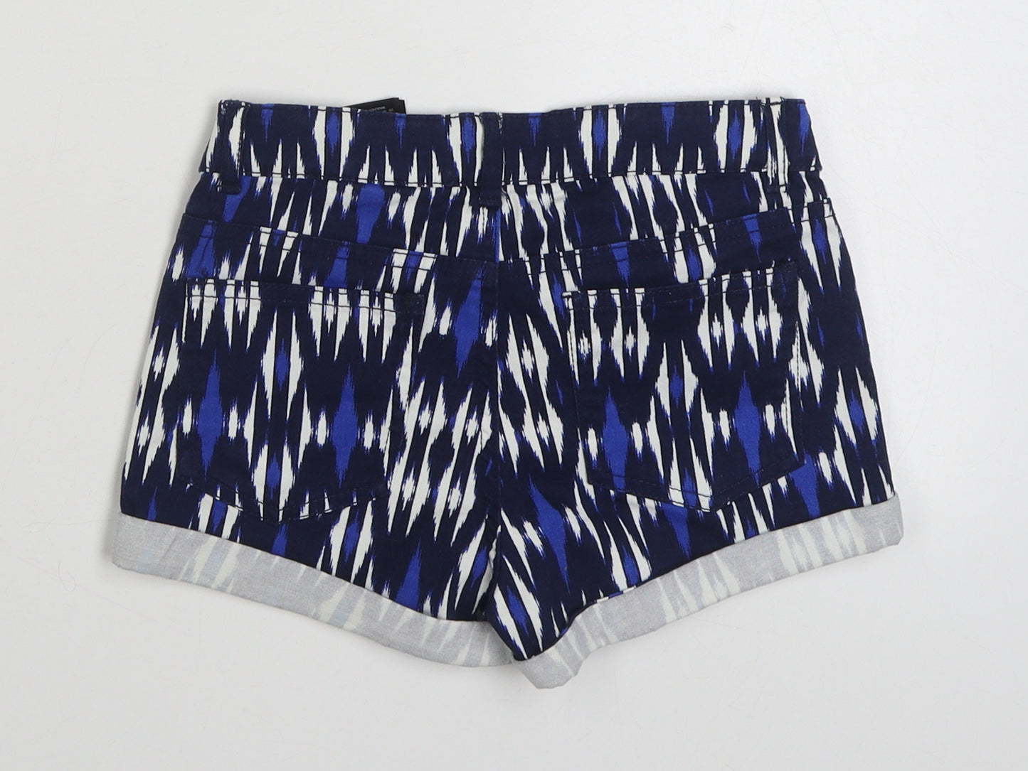 H&M Girls Blue Striped Cotton Hot Pants Shorts Size 11 Years  Regular Zip