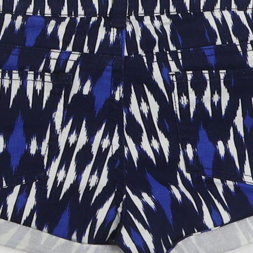 H&M Girls Blue Striped Cotton Hot Pants Shorts Size 11 Years  Regular Zip