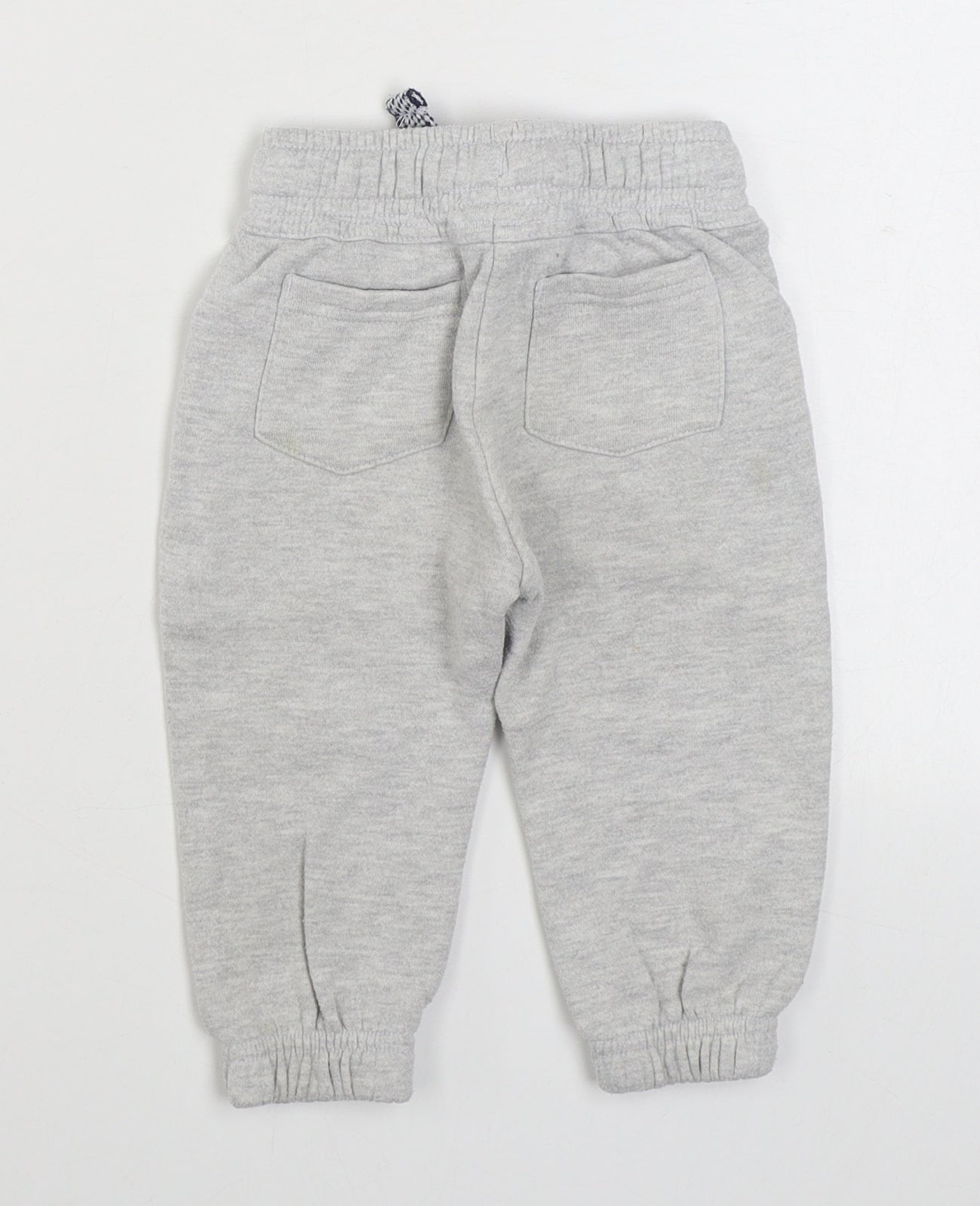 F&F Boys Grey  Cotton Jogger Trousers Size 9-12 Months  Tie