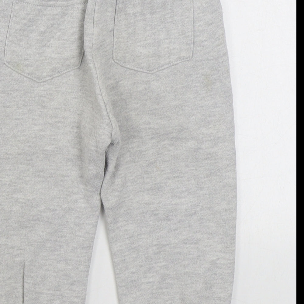 F&F Boys Grey  Cotton Jogger Trousers Size 9-12 Months  Tie