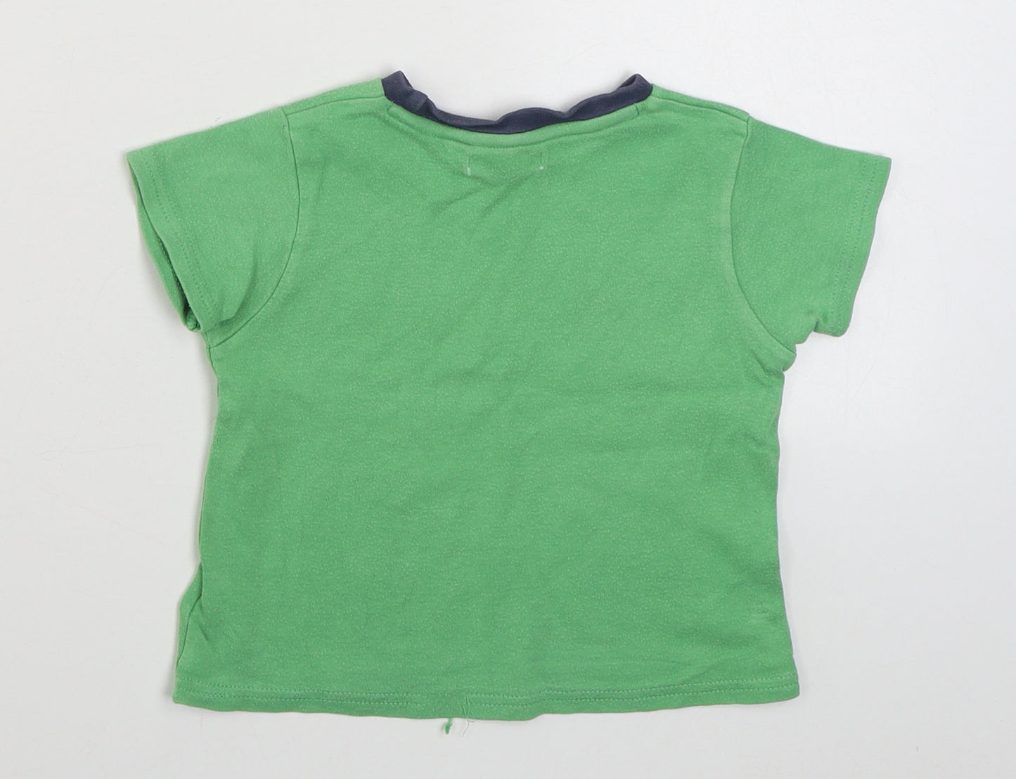Ladybird Boys Green  100% Cotton Basic T-Shirt Size 12-18 Months Round Neck Pullover