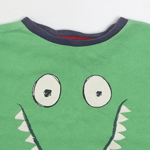 Ladybird Boys Green  100% Cotton Basic T-Shirt Size 12-18 Months Round Neck Pullover