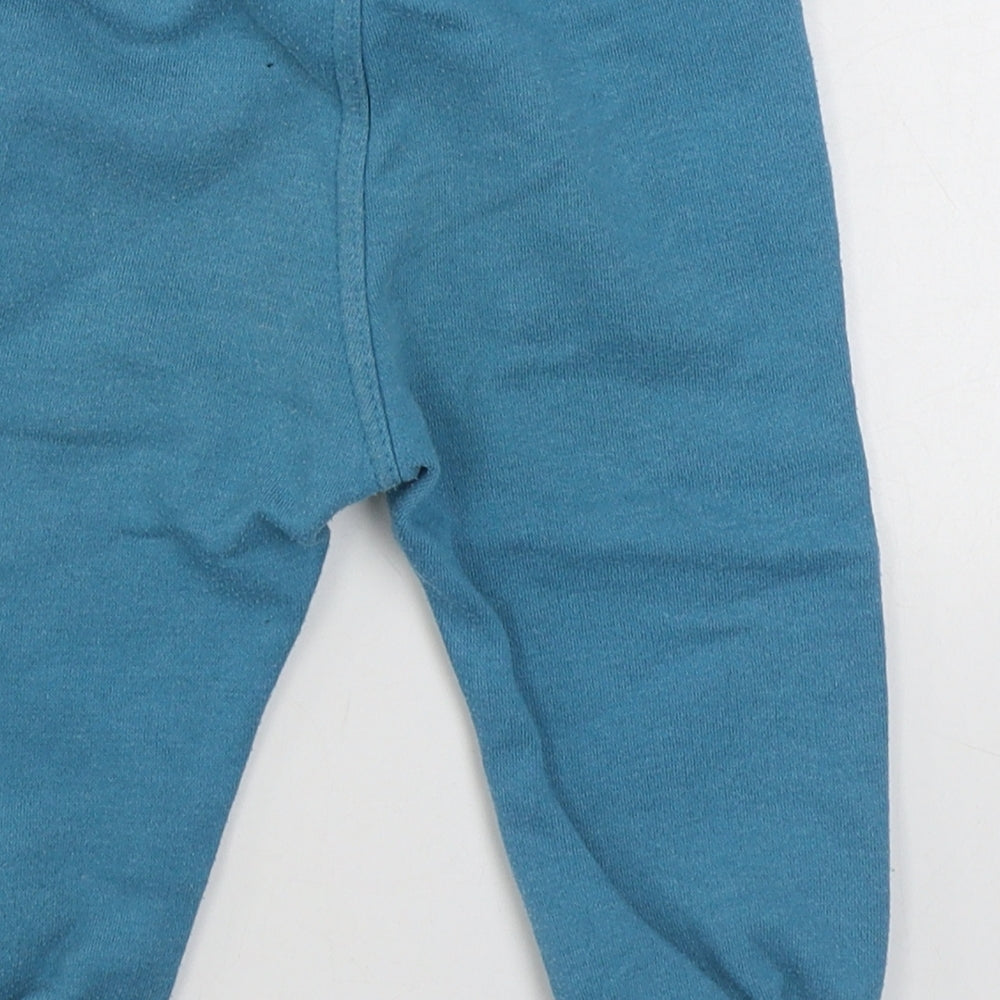 F&F Boys Blue  Cotton Jogger Trousers Size 9-12 Months  Tie