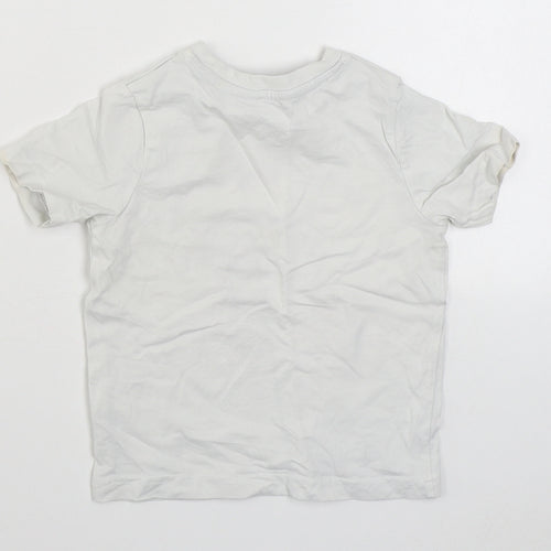 George Boys White  100% Cotton Basic T-Shirt Size 12-18 Months Round Neck Pullover