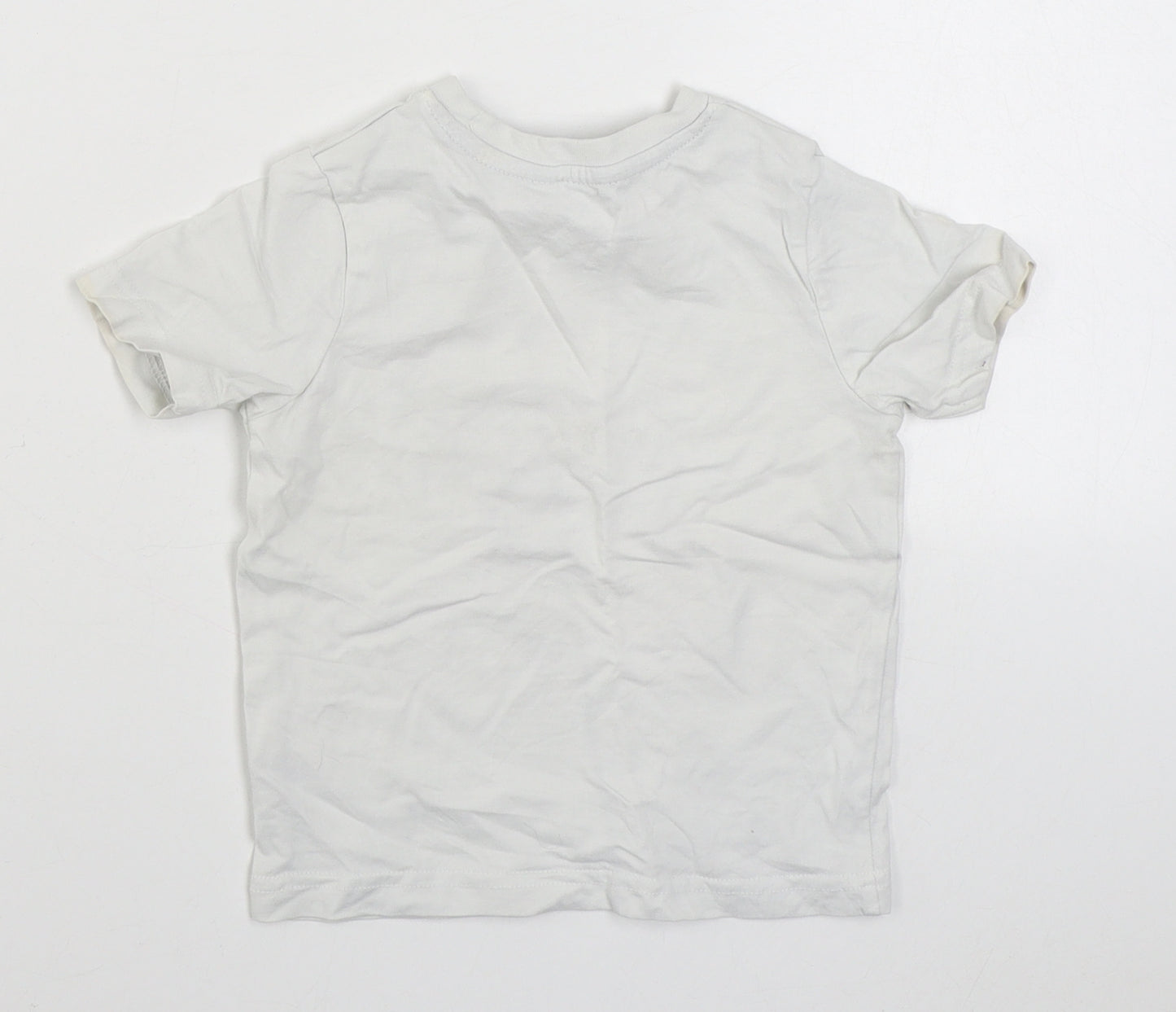 George Boys White  100% Cotton Basic T-Shirt Size 12-18 Months Round Neck Pullover