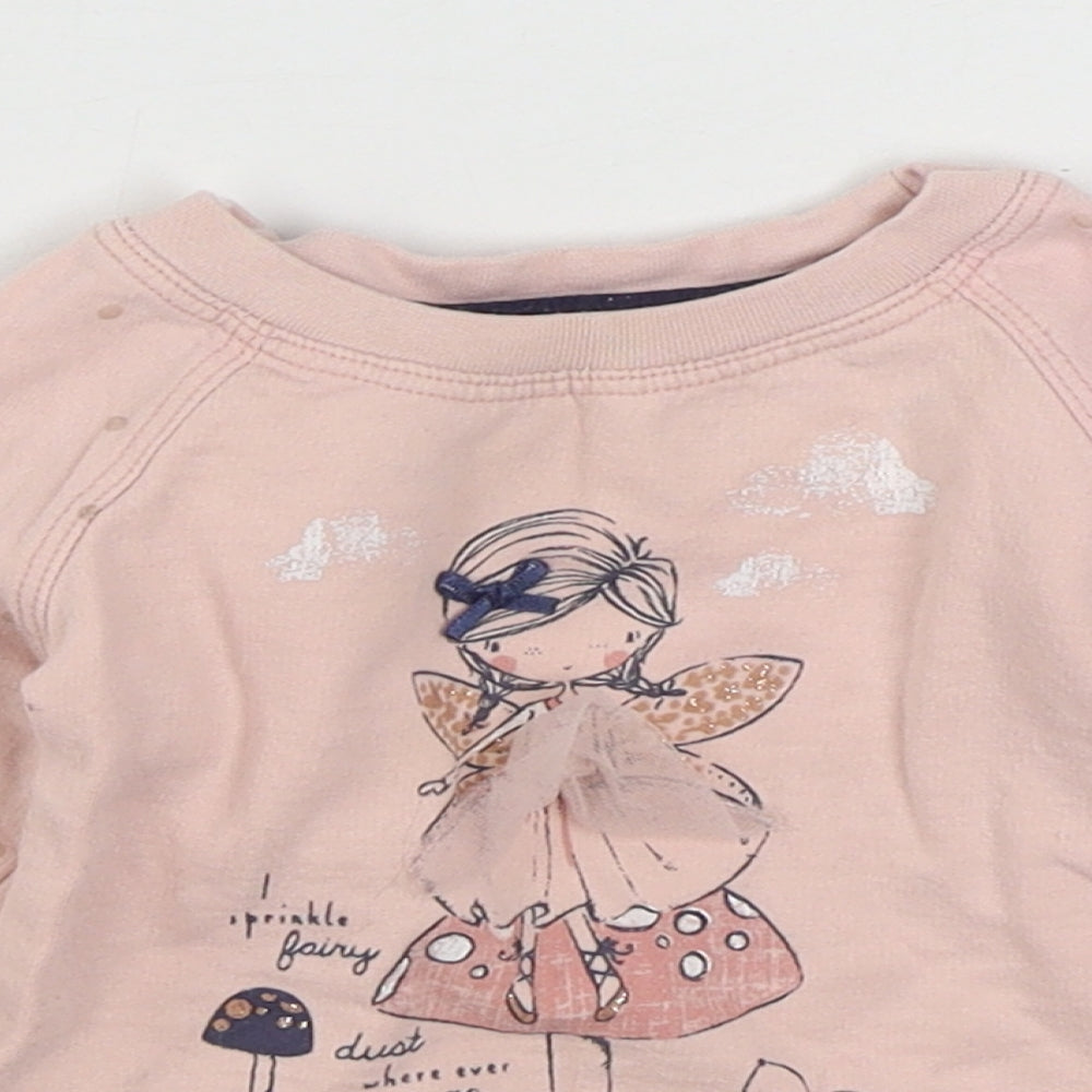 Young Dimension Girls Pink  Cotton Pullover Jumper Size 9-12 Months  Pullover