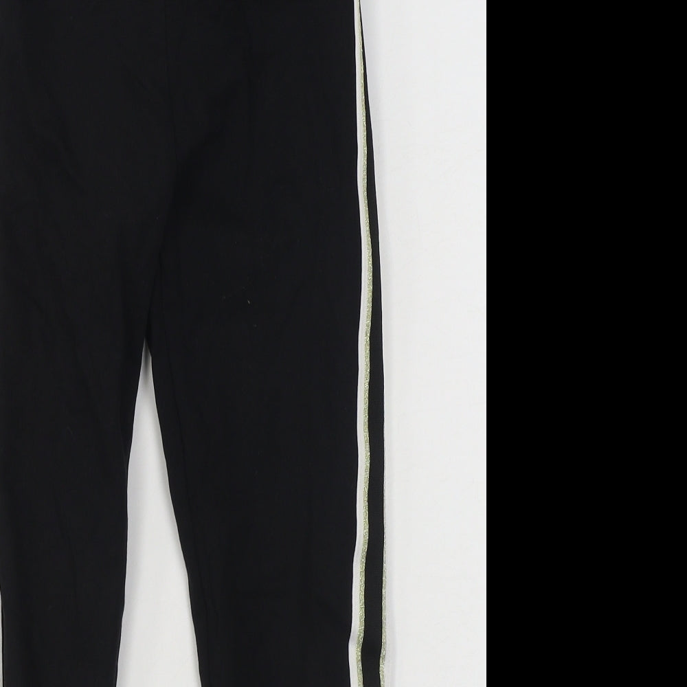 H&M Girls Black  Cotton Jogger Trousers Size 9-10 Years  Regular