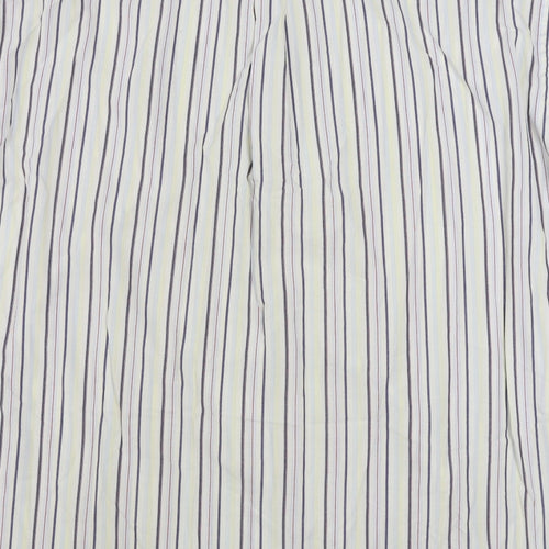 Ben Harbour Mens Multicoloured Striped Cotton  Button-Up Size 2XL Collared Button