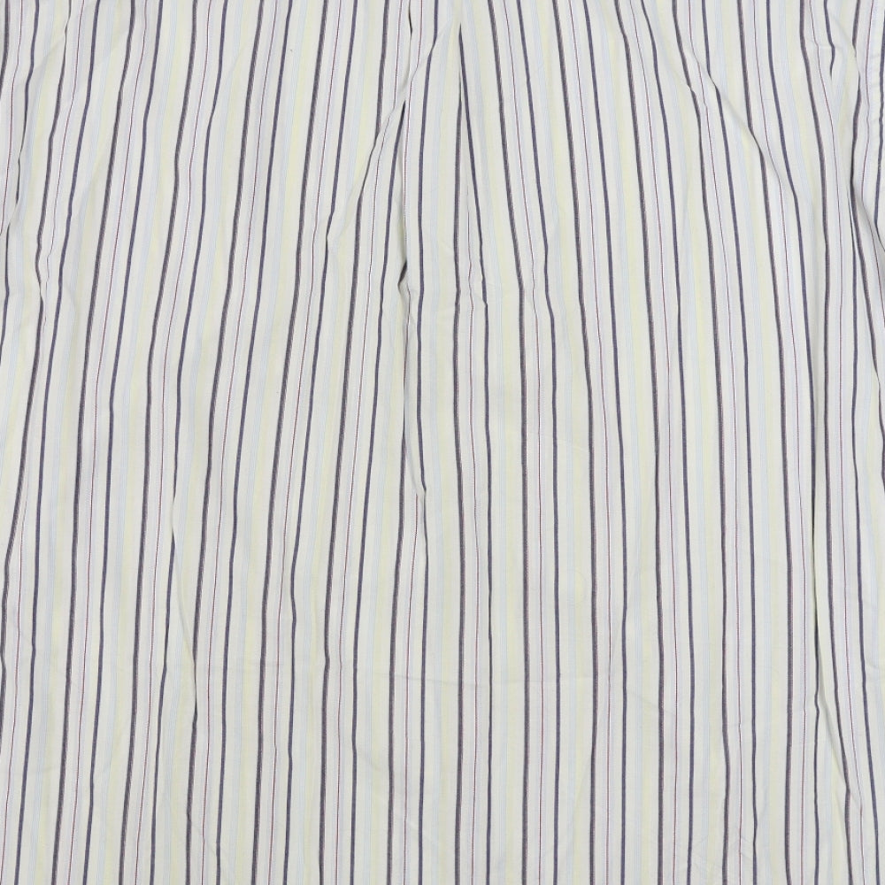 Ben Harbour Mens Multicoloured Striped Cotton  Button-Up Size 2XL Collared Button