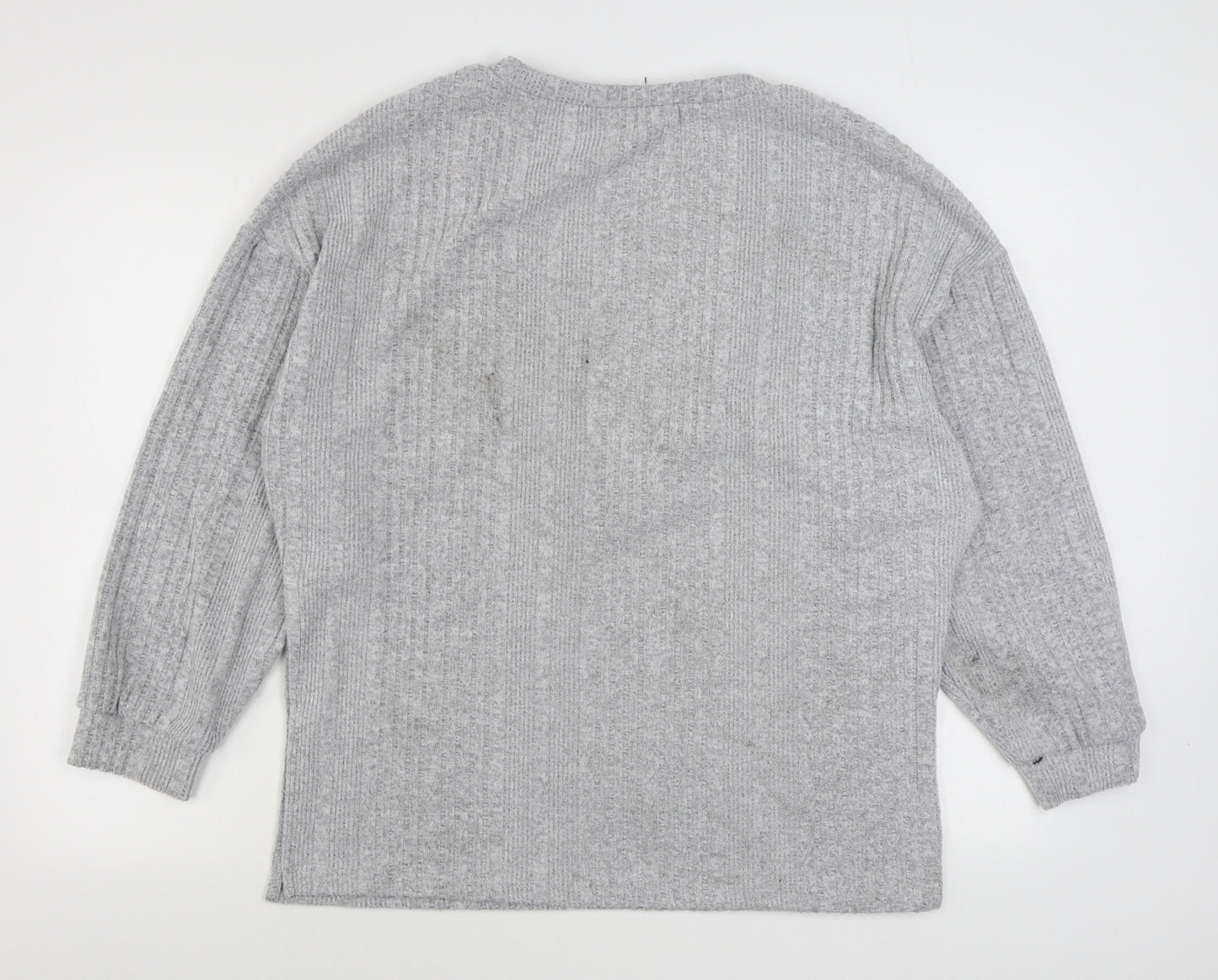 SheIn Womens Grey  Polyester Pullover Sweatshirt Size L  Pullover