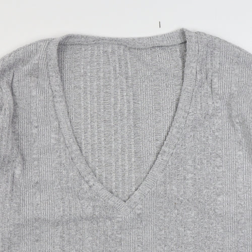 SheIn Womens Grey  Polyester Pullover Sweatshirt Size L  Pullover