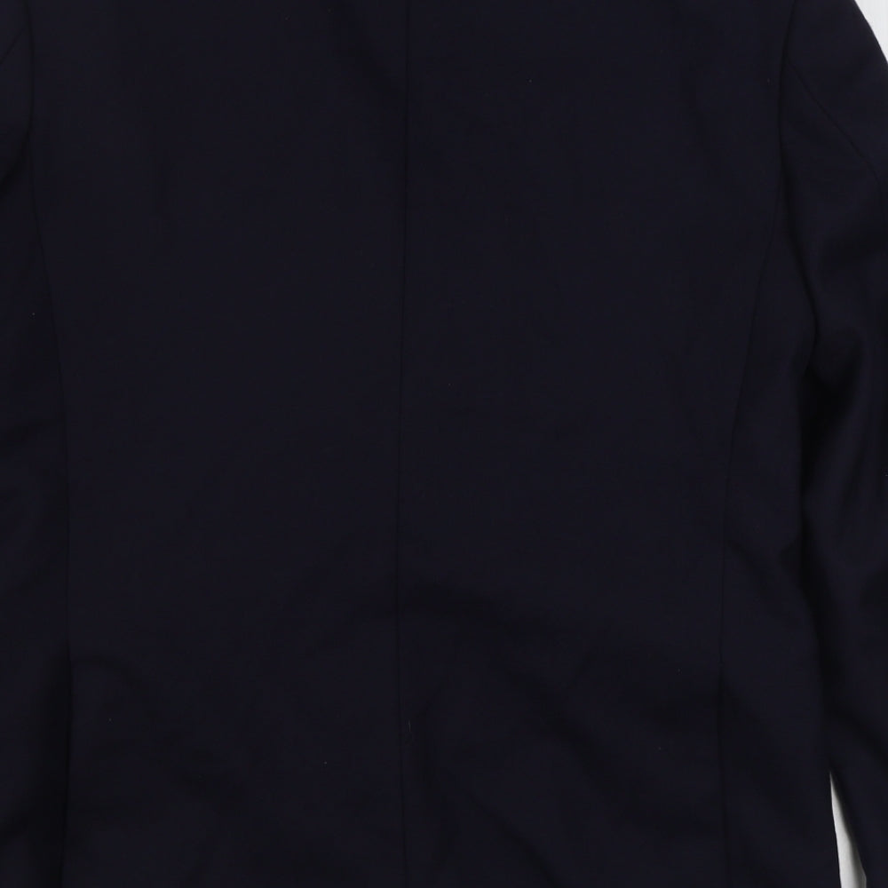 Skopes Mens Blue  Wool Jacket Suit Jacket Size 38