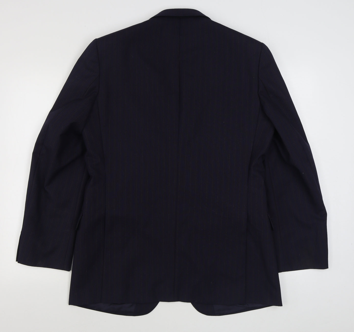 St Michaels Mens Blue Striped Wool Jacket Suit Jacket Size 40