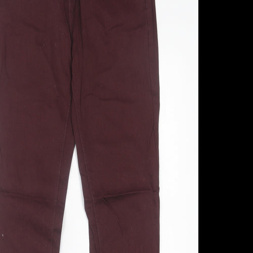 B.YOU Womens Purple  Cotton Skinny Jeans Size 10 L31 in Regular Button
