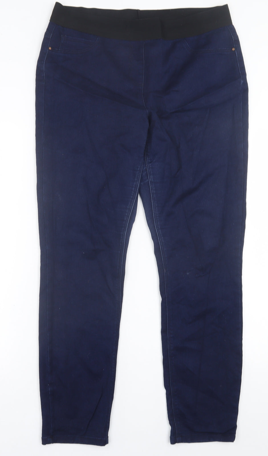 George Womens Blue  Cotton Jegging Trousers Size 16 L30 in Regular