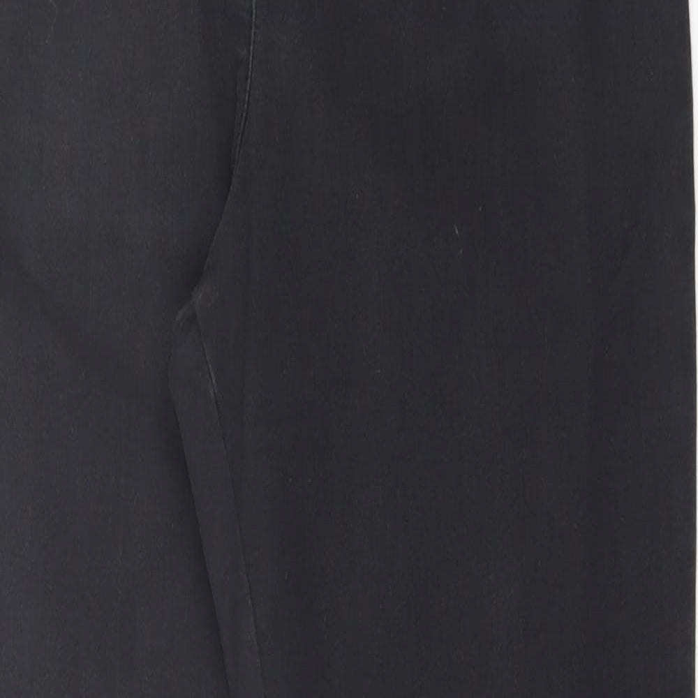 Marks and Spencer Womens Black  Cotton Jegging Trousers Size 12 L31 in Regular
