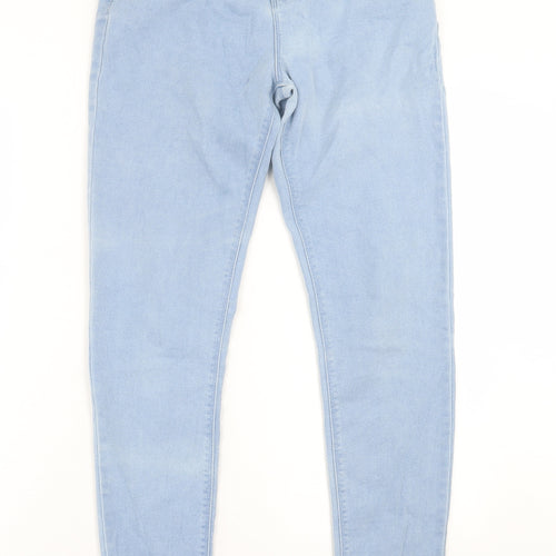Denim & Co. Girls Black  Cotton Skinny Jeans Size 13-14 Years  Regular Button
