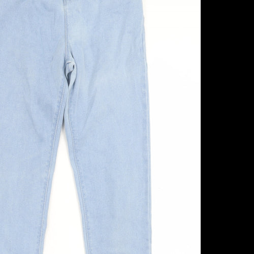 Denim & Co. Girls Black  Cotton Skinny Jeans Size 13-14 Years  Regular Button