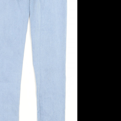 Denim & Co. Girls Black  Cotton Skinny Jeans Size 13-14 Years  Regular Button