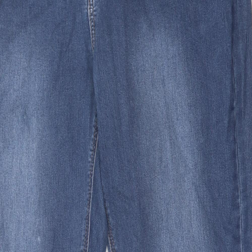 George Womens Blue  Cotton Bootcut Jeans Size 18 L30 in Regular Button