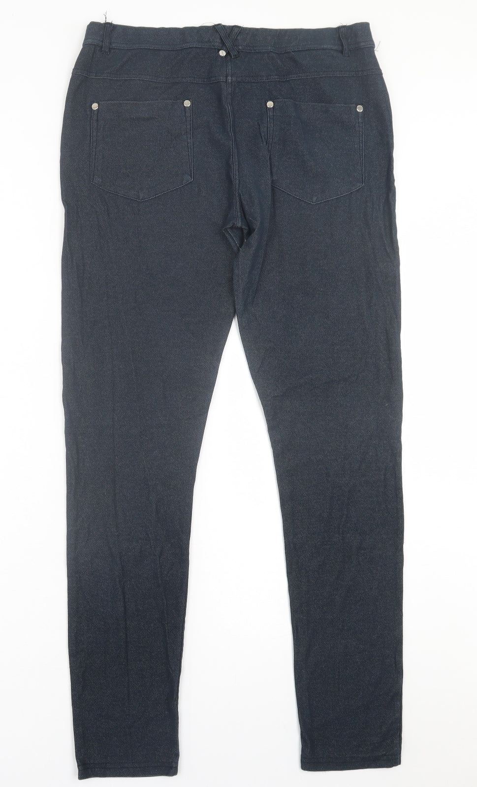 Select Womens Blue  Cotton Jegging Trousers Size 16 L30 in Regular
