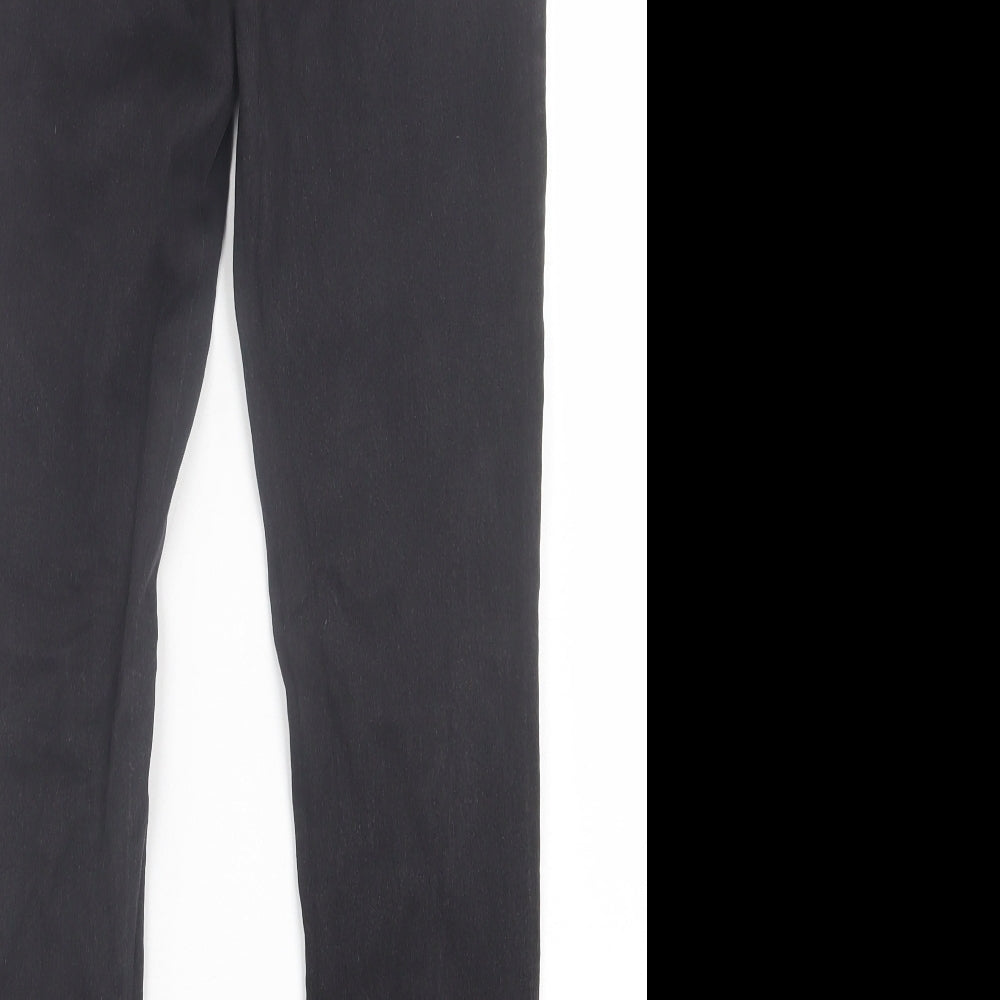 Denim & Co. Womens Black  Cotton Skinny Jeans Size 14 L29 in Regular Button
